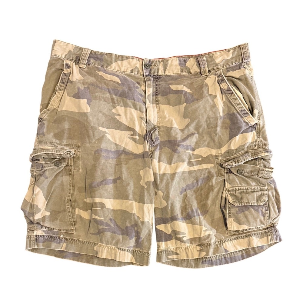 Mossimo Cargo Supply Camo Cargo Shorts Mens 40 Woodland Camouflage Cotton